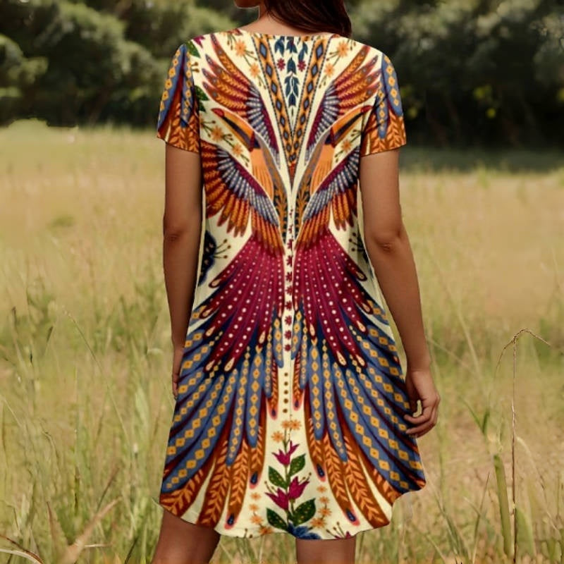 Esmeralda – Vestido Alas de Pavo Real