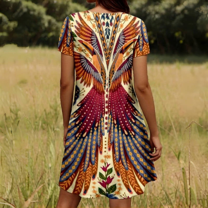 Esmeralda – Vestido Alas de Pavo Real