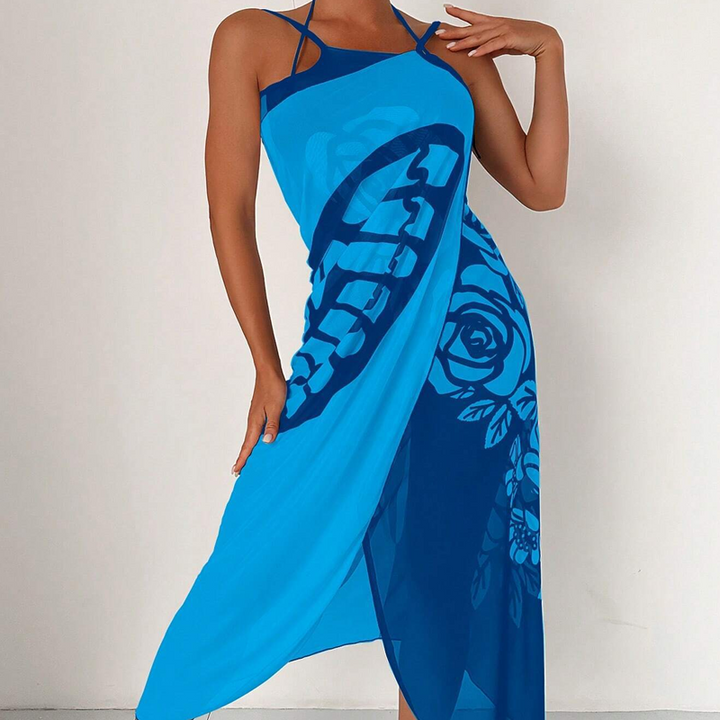 Vera – Vestido playero con estampado de mariposas