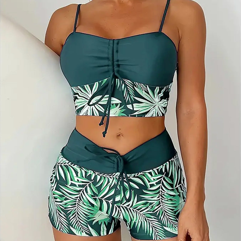 Kaia – Tankini de dos piezas con estampado tropical