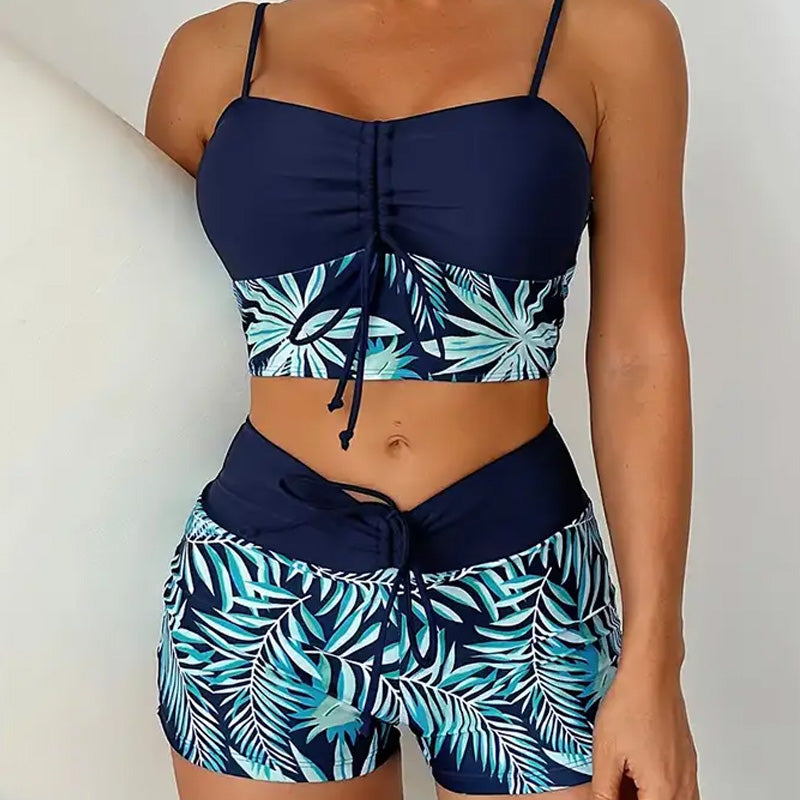 Kaia – Tankini de dos piezas con estampado tropical
