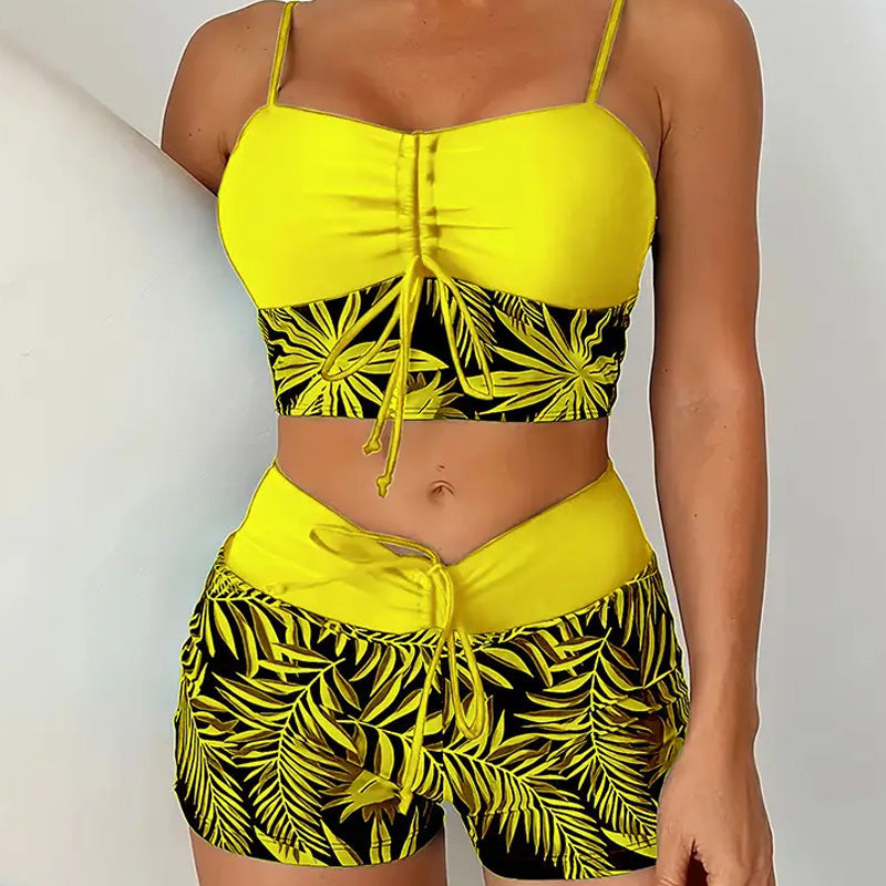 Kaia – Tankini de dos piezas con estampado tropical
