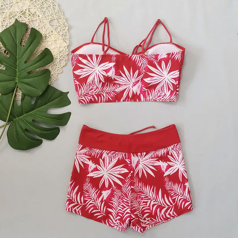 Kaia – Tankini de dos piezas con estampado tropical