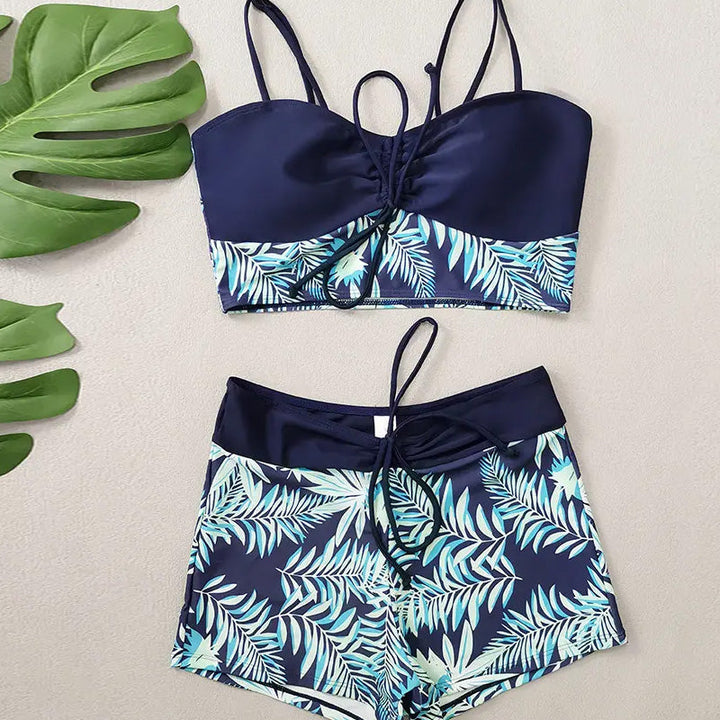 Kaia – Tankini de dos piezas con estampado tropical