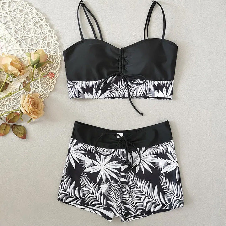 Kaia – Tankini de dos piezas con estampado tropical
