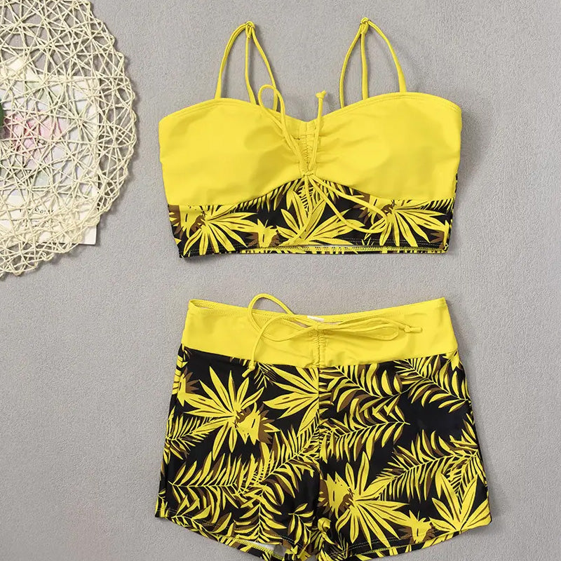 Kaia – Tankini de dos piezas con estampado tropical