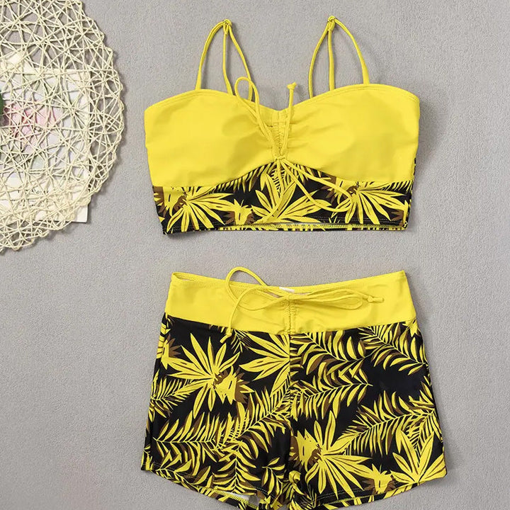Kaia – Tankini de dos piezas con estampado tropical